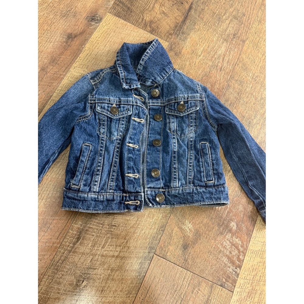 Carters Toddler Boys Girls Denim Trucker Jacket Medium Wash Blue 3T 100% Cotton